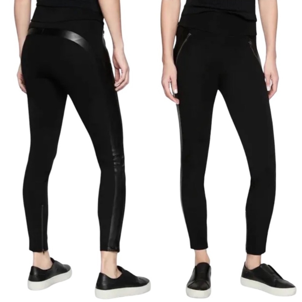 NWT ATHLETA / Siena Ankle Pants Black Moto Size 4